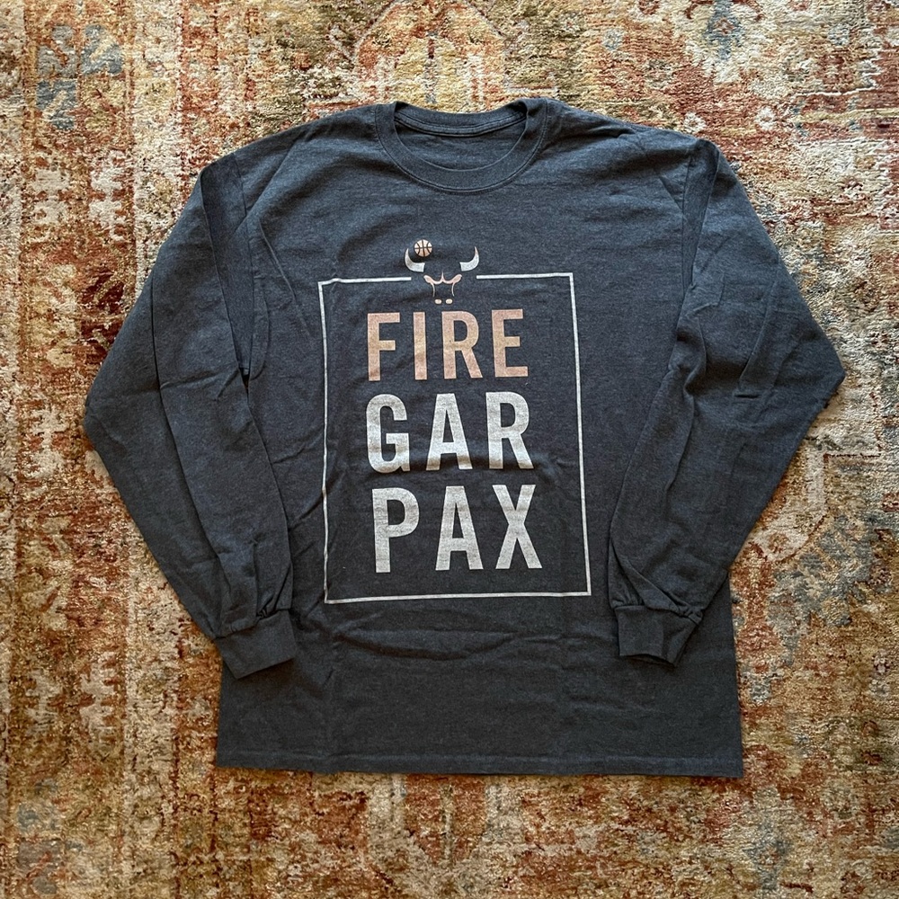 Chicago Bulls Fire Gar Pax Long Sleeve T Shirt Large